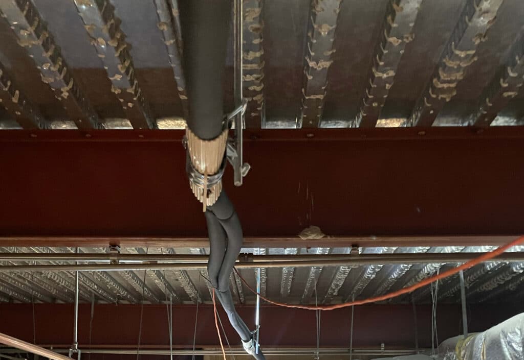 SuperLock holding the refrigeration pipe.